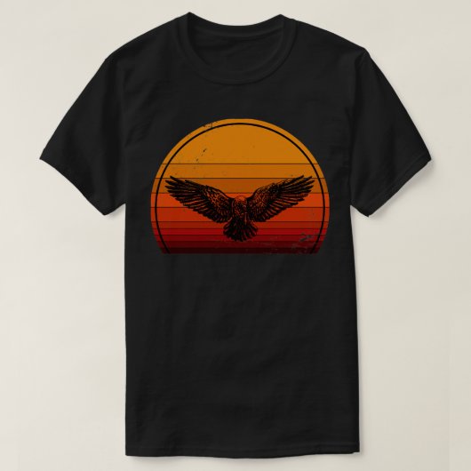 Crow Vintag Gothic Raven T-Shirt (Design vorne)