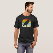 Crow Vintager, roter Retro-Vogel Männer T-Shirt (Vorne ganz)