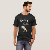 Crow Vintager roter Retrovogel T-Shirt (Vorne ganz)