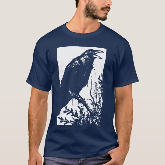 Crow Weirdcore Goblincore Punk Goth Aesthetic Cree T-Shirt (Vorderseite)