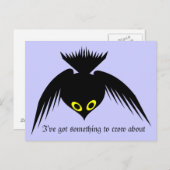 Crow Wichtige Ankündigung Postkarte (Vorne/Hinten)