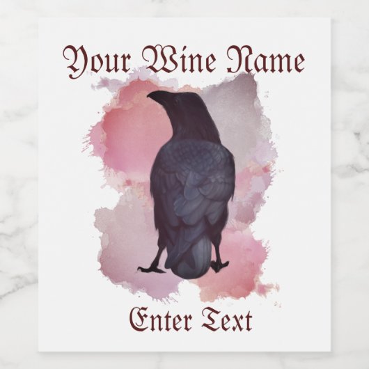 Crow Wine Weinetikett (Einzelnes Label)
