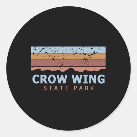 Crow Wing Staat Park Minnesota Runder Aufkleber (Vorderseite)