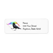 Crow with Rainbow Flag Return Address Labels (Vorne)