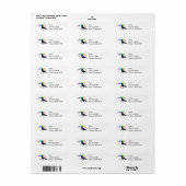 Crow with Rainbow Flag Return Address Labels (Vorne)