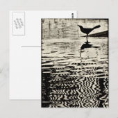 Crow with Reflection on Water - Postkarte (Vorne/Hinten)