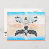 Crow Woman Fairy Postkarten (Vorne/Hinten)