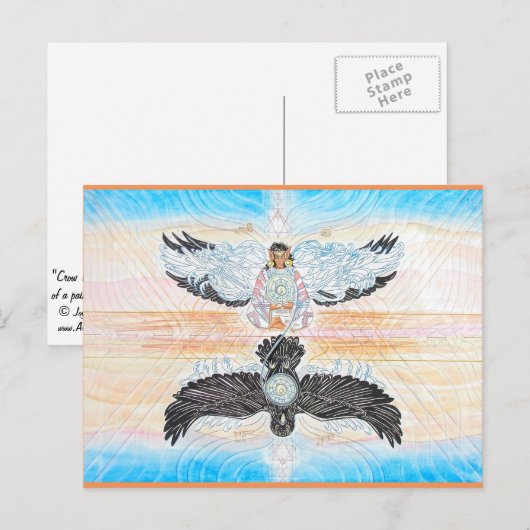 Crow Woman Fairy Postkarten (Vorne/Hinten)