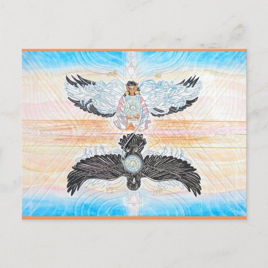 Crow Woman Fairy Postkarten (Vorderseite)