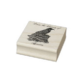 Crow Wooden Stamp In The Library Gummistempel (Stempel)