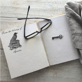 Crow Wooden Stamp In The Library Gummistempel