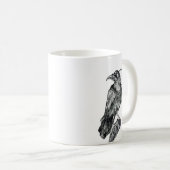 Crow-Zeichnend Tasse (VorderseiteRechts)