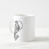Crow-Zeichnend Tasse (Vorderseite Links)