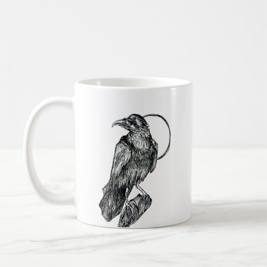 Crow-Zeichnend Tasse (Links)