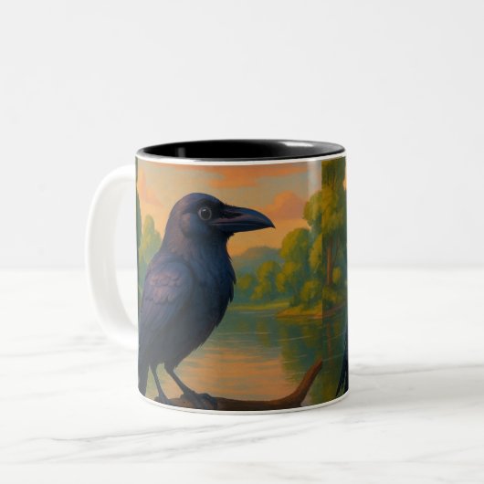 Crow Zweifarbige Tasse (Vorderseite Links)