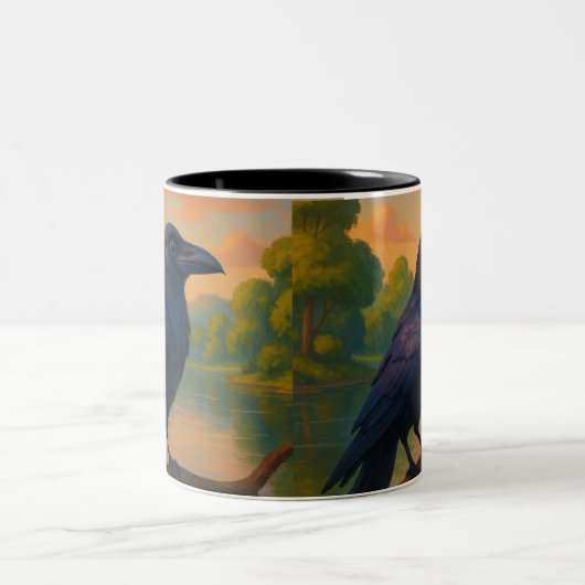 Crow Zweifarbige Tasse (Mittel)