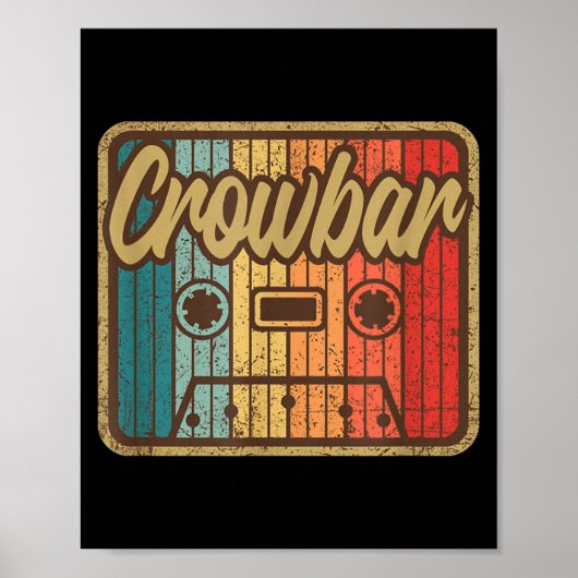 Crowbar Vintage Cette Retro Music 90s Guitar  Poster (Vorne)