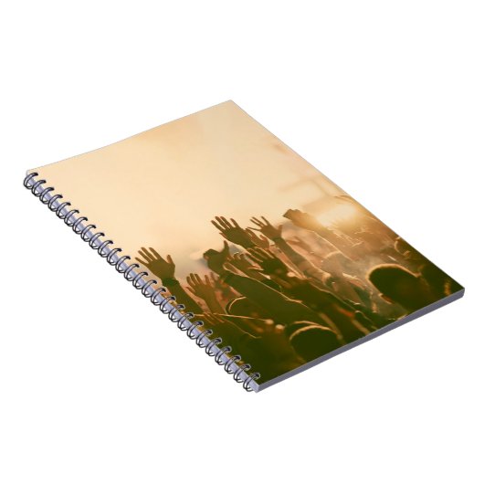 Crowd at concert - Retro-Stil Fotokonzert, Crowd, Notizblock (Rechte Seite)