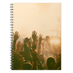 Crowd at concert - Retro-Stil Fotokonzert, Crowd, Notizblock