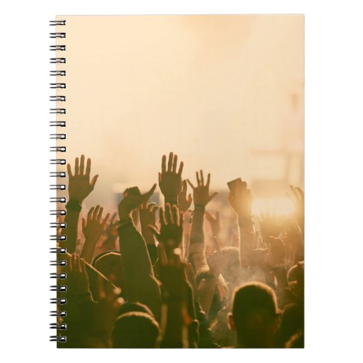 Crowd at concert - Retro-Stil Fotokonzert, Crowd, Notizblock (Vorderseite)