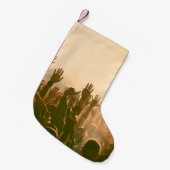 Crowd at concert - Retro-Stil Fotokonzert, Kleiner Weihnachtsstrumpf (Vorderansicht (hängend))