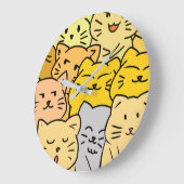 Crowd cat große wanduhr (Winkel)