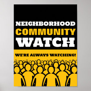 Crowd Design, Nachbarschaft Community Warning Poster