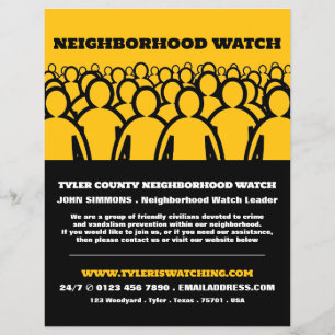 Crowd Design, Neighbhood Watch Community Advert Flyer