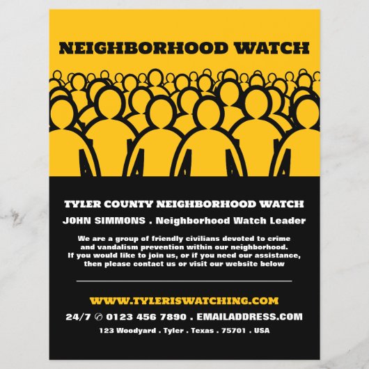 Crowd Design, Neighbhood Watch Community Advert Flyer (Vorne)