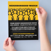 Crowd Design, Neighbhood Watch Community Advert Flyer (Hand)