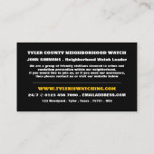 Crowd Design, Neighbhood Watch Community Visitenkarte (Rückseite)