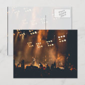 Crowd genießt Musikkonzert Postkarte (Vorne/Hinten)