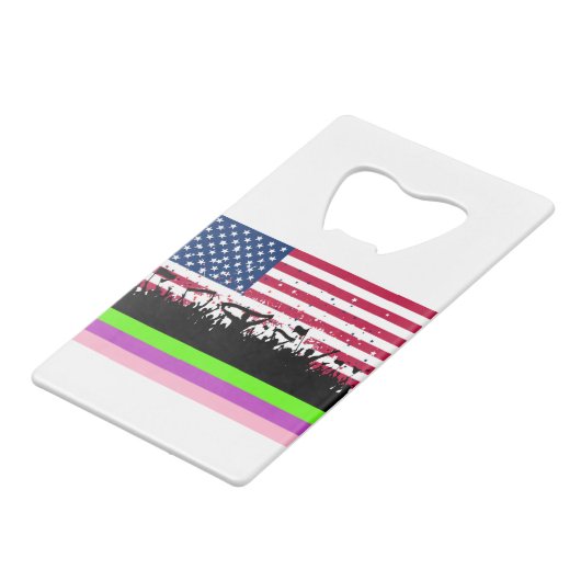 Crowd On American Geldbeutel Flaschenöffner (Rückseite Schrägansicht)