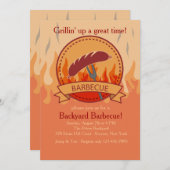 Crowd Pleaser Barbecue Einladung (Vorne/Hinten)