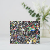 Crowd schoss auf ein Fußballspiel mit Südafrika Postkarte (Stehend Vorderseite)