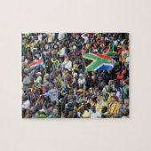 Crowd schoss auf ein Fußballspiel mit Südafrika Puzzle (Horizontal)