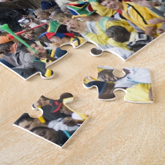 Crowd schoss auf ein Fußballspiel mit Südafrika Puzzle (Seite)