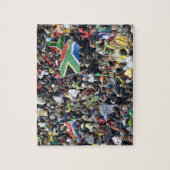 Crowd schoss auf ein Fußballspiel mit Südafrika Puzzle (Vertikal)