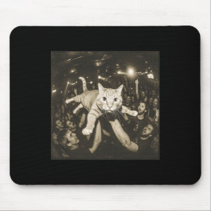 Crowd Surfing Katze Meme Disco Party Katzen Gang N Mousepad