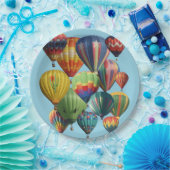 Crowded Colorful Hot Air Balloons Pappteller (Party)