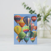 Crowded Colorful Hot Air Balloons Postkarte (Stehend Vorderseite)