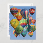 Crowded Colorful Hot Air Balloons Postkarte (Vorne/Hinten)