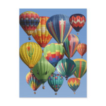 Crowded Colorful Hot Air Balloons