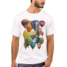 Crowded Colorful Hot Air Balloons 