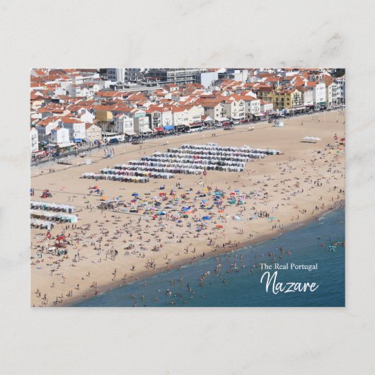 Crowded- Nazare, Portugal Postkarte (Vorderseite)