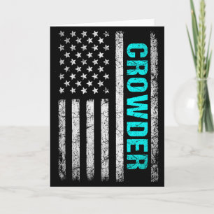 Crowder Name Amerikanische Flagge - Crowder Nachna Karte