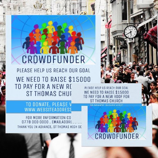 Crowdfunding, Crowdfunder, Crowdfunding Flyer