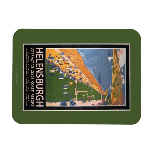 Crowds entlang des Clyde Coast Beach Railplers Magnet (Horizontal)