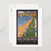 Crowds entlang des Clyde Coast Beach Railplers Postkarte (Vorne/Hinten)