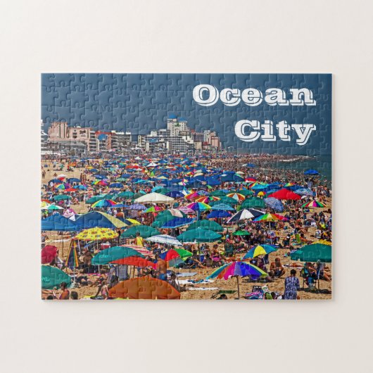 Crowdson Beach in Ocean City Jigsaw Puzzle (Horizontal)